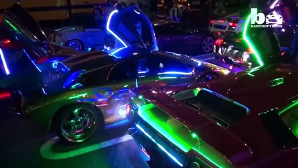 Japan's Custom Lighting Up Tokyo Supercar Crew