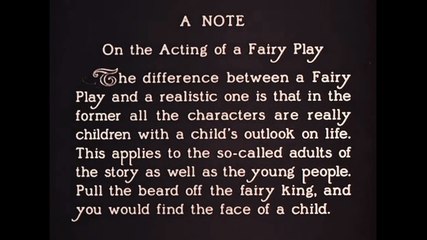 Peter Pan 1924 Silent Film Part 1