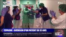 Coronavirus: en Espagne, un patient de 93 ans salué par une haie d'honneur après sa guérison