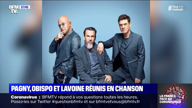 Obispo, Lavoine et Pagny chantent en soutien aux gens du secours