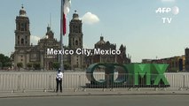 Coronavirus: Downtown Mexico City empty in lockdown