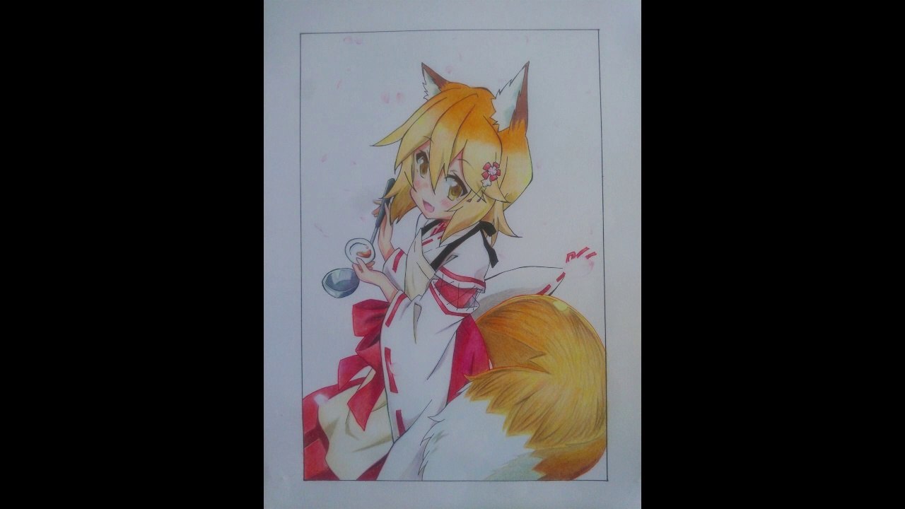 Drawing Senko-san from Sewayaki Kitsune no Senko-san