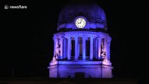City Council building in Nottingham, UK lights up in BLUE to show support for NHS and key workers