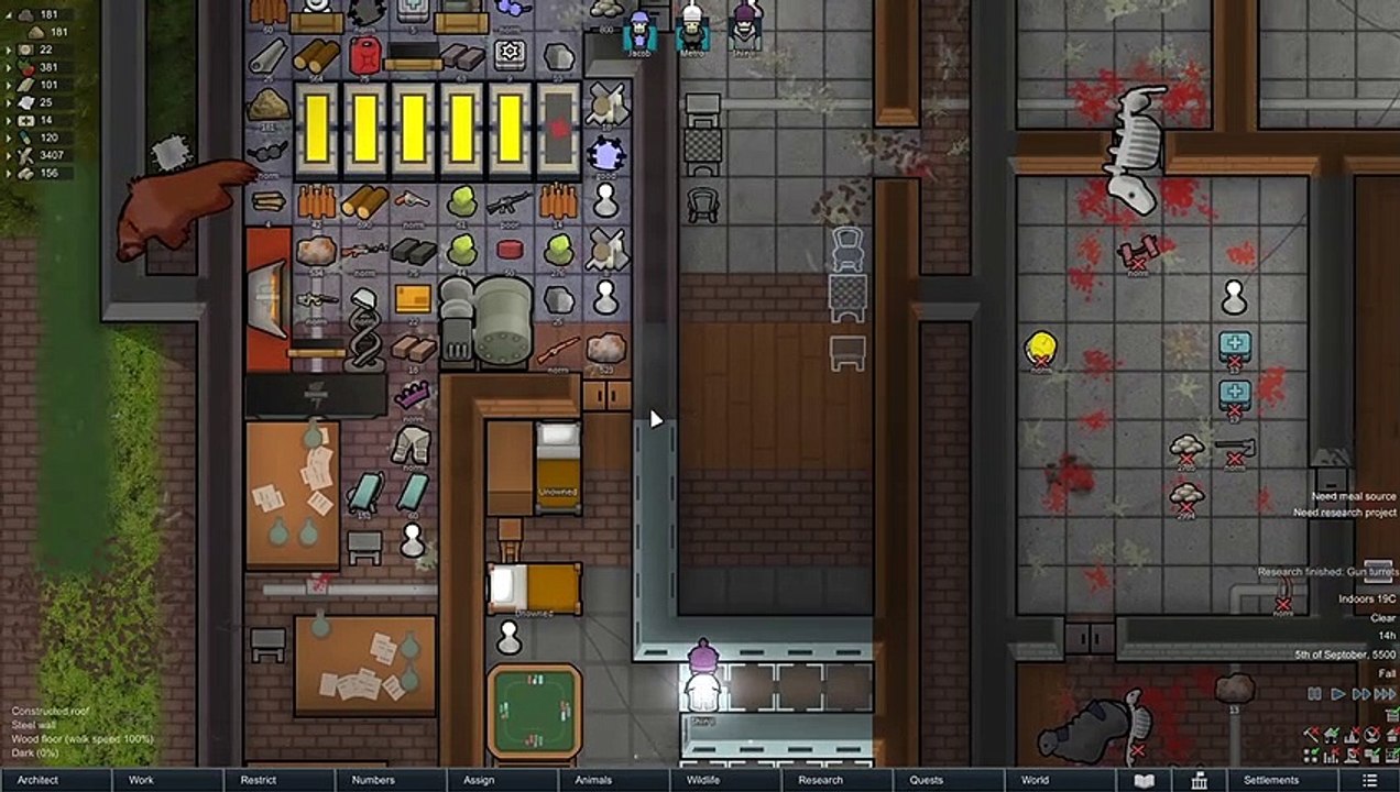 Mad men fighting 96 Cougars Robot Royalty RimWorld - Episode 3