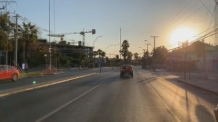 Poco tráfico en Santiago pese a no sufrir cuarenta obligatoria
