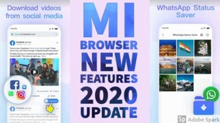 mi browser new update | mi browser settings | redmi browser | whatsapp status download | social media video download