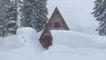 Cabin left buried under incredible amount of snow
