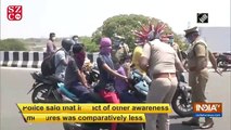 Hindistan'da bir polis covid-19 kaskıyla 'evdekal' uyarısı yaptı