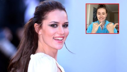 Akıma uyan Fahriye Evcen, el dansıyla sosyal medyaya damga vurdu