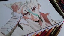 Drawing Senku from Dr Stone