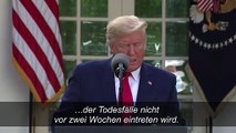 Corona-Krise: Trump bereitet Bürger auf weitere Opfer vor