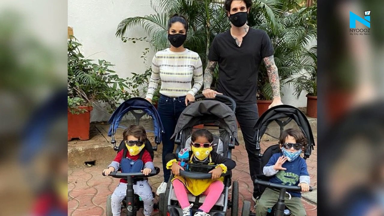 Watch, Sunny Leone grooves to Justin Timberlake's song with her kids