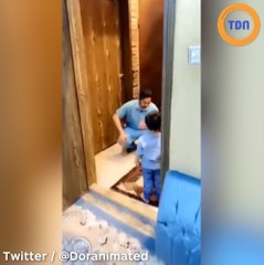 À cause du  coronavirus, ce  médecin ne peut pas embrasser son fils...