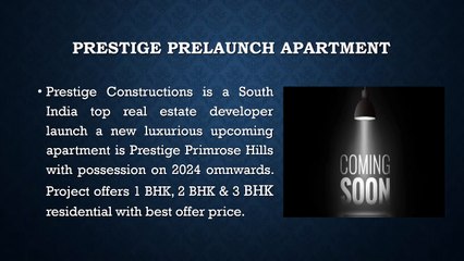 Prestige Primrose Hills - prestigeprimrosehills.gen.in - Kanakapura Road