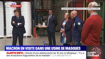 Emmanuel Macron à des employés d'une usine de masques: 