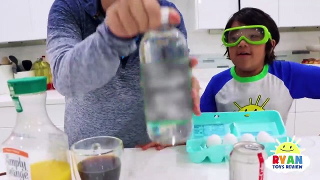 Eggs in different Liquids science experiments!!!