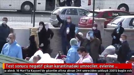 Test sonucu negatif çıkan karantinadaki umreciler, evlerine dönüyor
