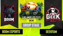 Dota2 - GeekFam vs.  BOOM Esports - Game 2 - Group Stage - SEA - ESL One Los Angeles