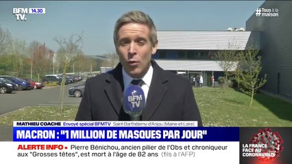 Emmanuel Macron dans une usine de production de masques : les principales annonces du Président