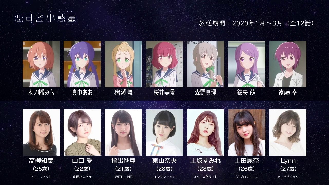 恋する小惑星の声優さんたちは、こんな顔！
