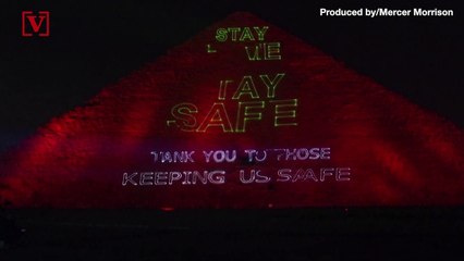 Egyptian Pyramids Display 'Stay Home' Message In Dazzling Lights Amid Coronavirus Pandemic