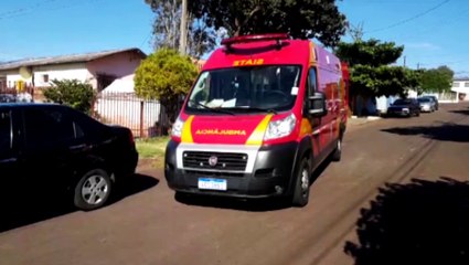 Mulher é socorrida ao sofrer queda no Bela Vista