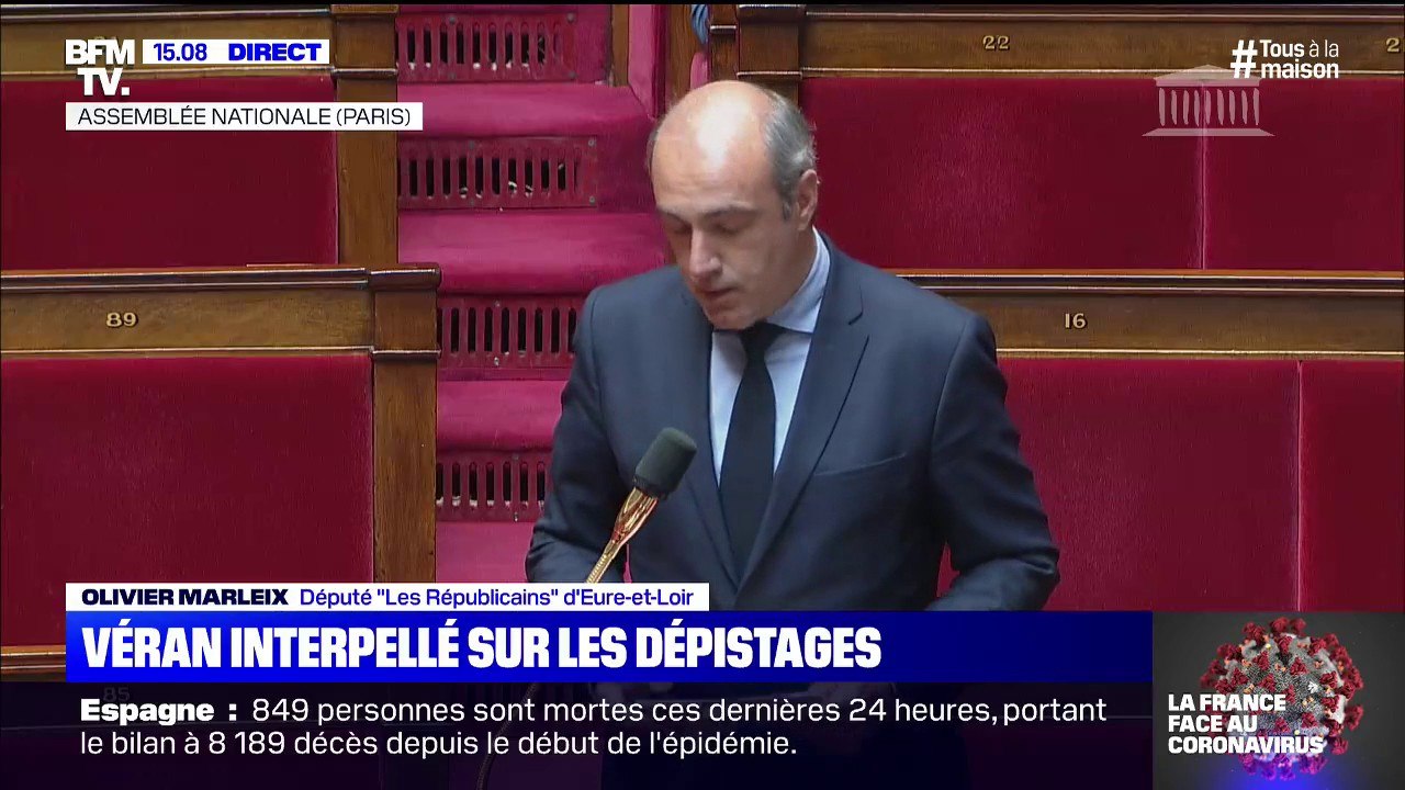 Olivier Marleix (LR) au ministre de la Santé "Nous ne comprenons toujours pas votre stratégie sur les dépistages"