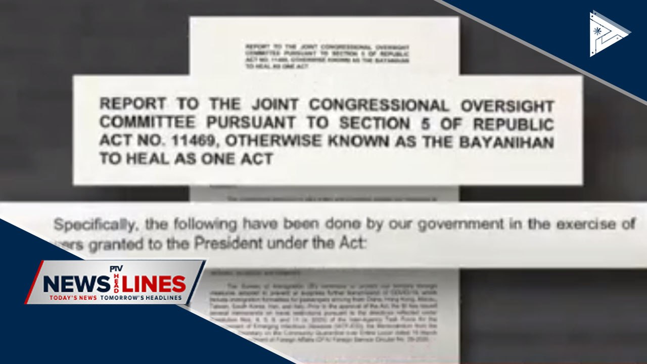 PRRD's 'Bayanihan' report submitted to Congress