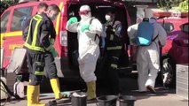 Bomberos de Madrid desinfectaron hasta anteayer 17 residencias