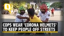 Bengaluru Traffic Cops Wear 'Corona Helmets' To Raise Awareness