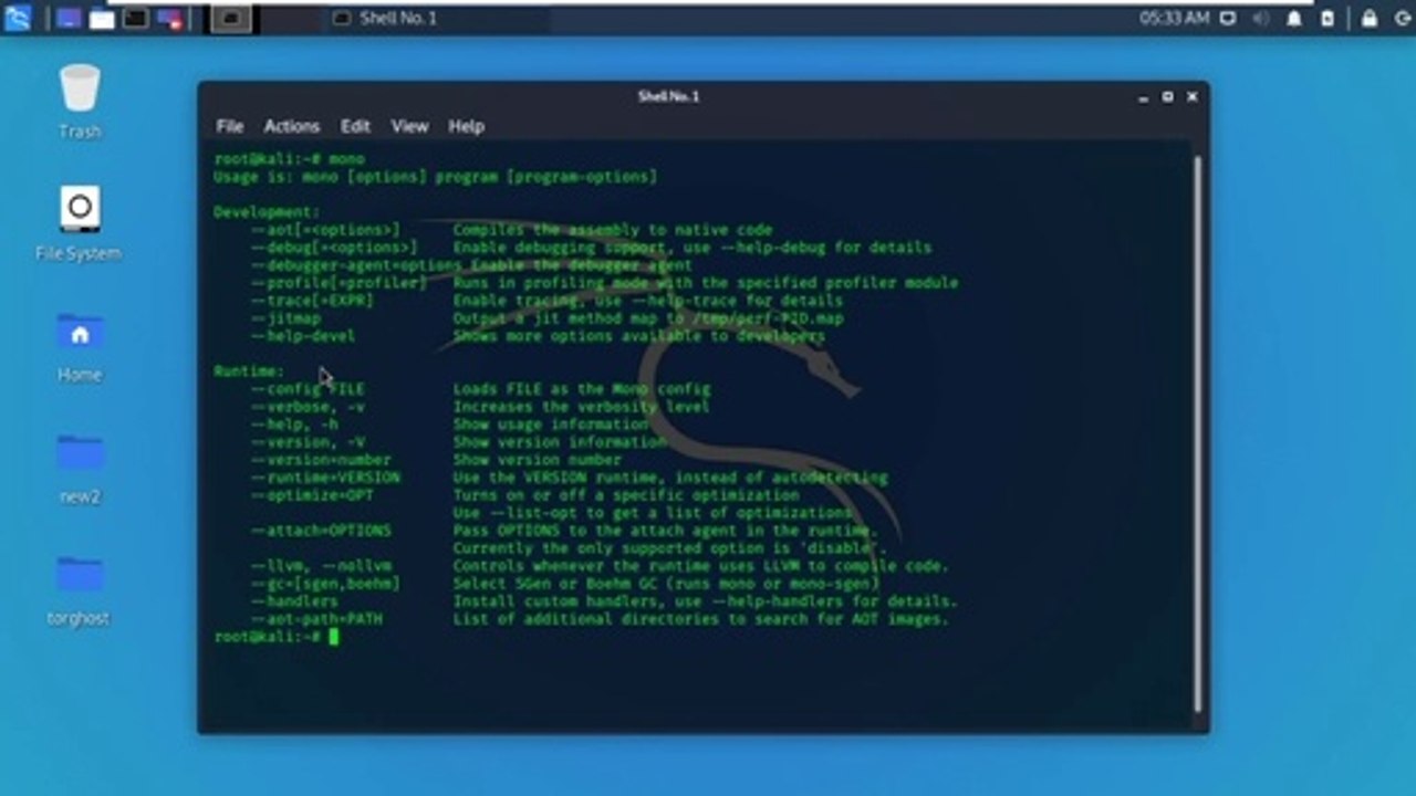 Install mono develop in Kali Linux