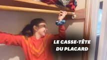 On a tous un jour été cette petite fille qui galère à réparer son placard