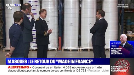 Emmanuel Macron souhaite l'indépendance de la France dans la production du matériel médical stratégique