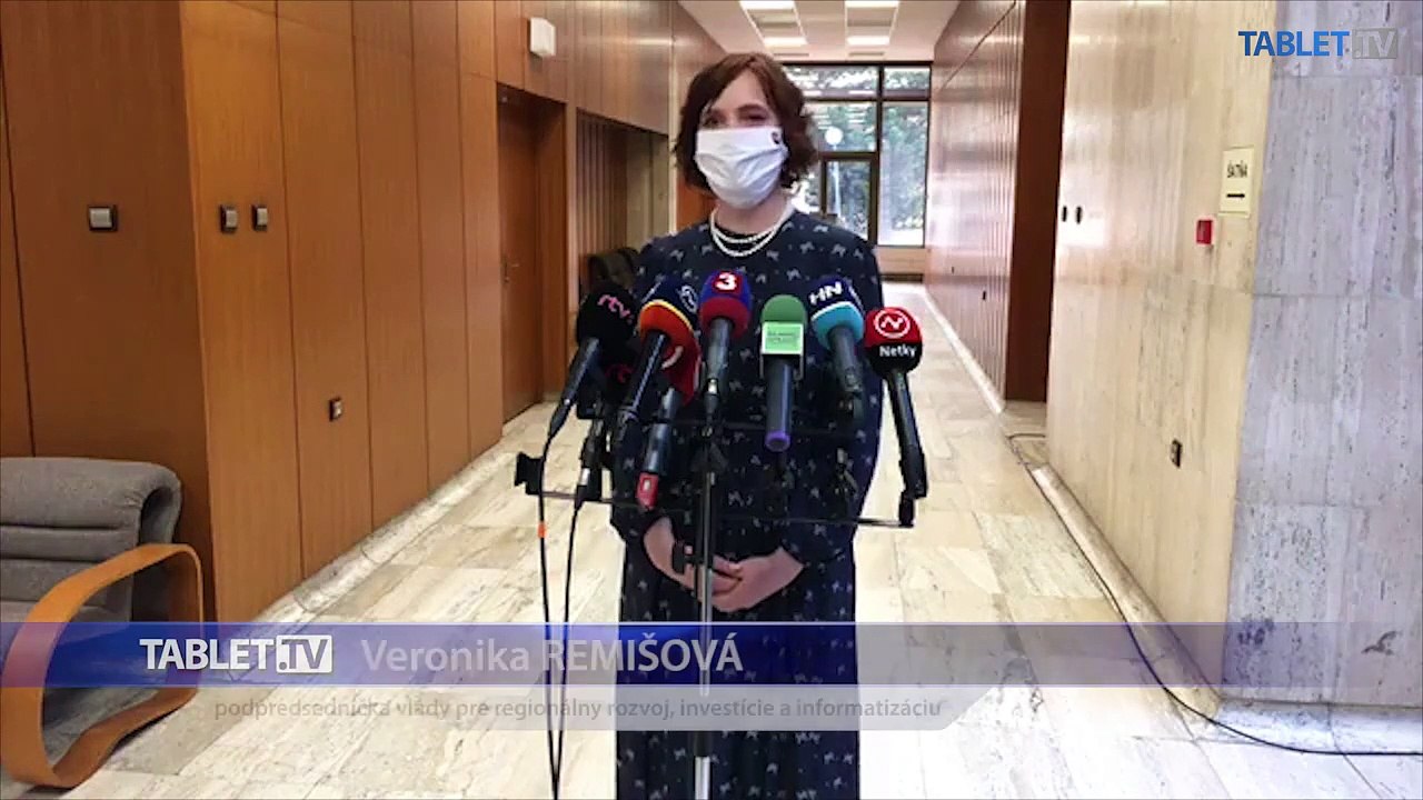 ZÁZNAM: 2 Brífing podpredsedníčky vlády pre investície a informatizáciu Veroniky Remišovej