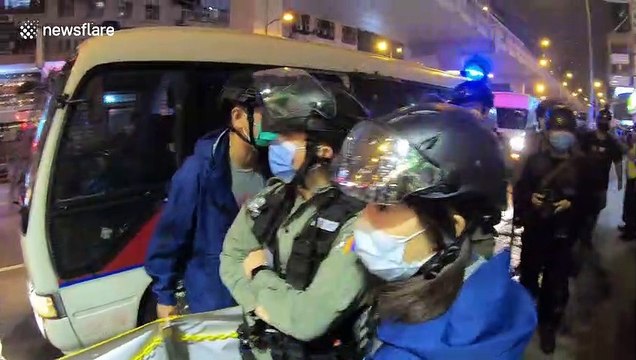 Hong Kong Police makes four arrests during protests in Mong Kok
