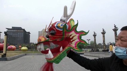 Huge dragon kite spotted during kite festival in China