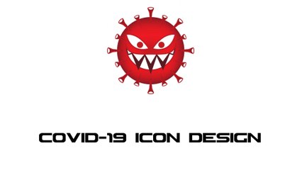 How to design a icon of coronavirus for COVID-19 Visual Support #coronavirus #covid-19 fb