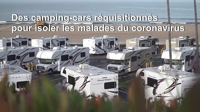 Coronavirus: des patients isolés dans des camping-cars en bord de mer