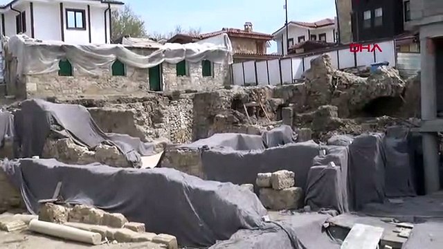 Side’de inşaat kazısında Roma dönemine ait mozaikler bulundu