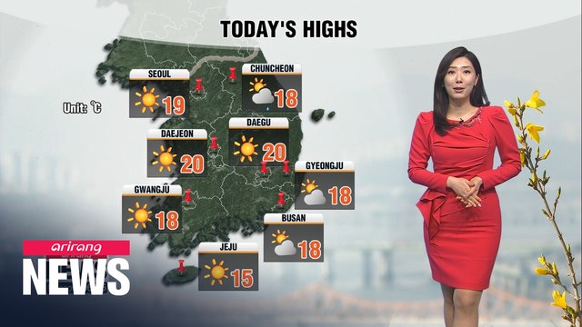 [Weather] Dry and dusty in central western regions, warm highs