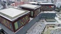 İnşaatında sona gelinen 1000 yataklı Göztepe Şehir Hastanesi havadan görüntülendi