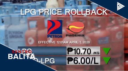 Bawas-presyo sa LPG, ipinatupad