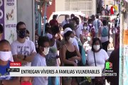 Comas: municipio repartió víveres entre familias vulnerables