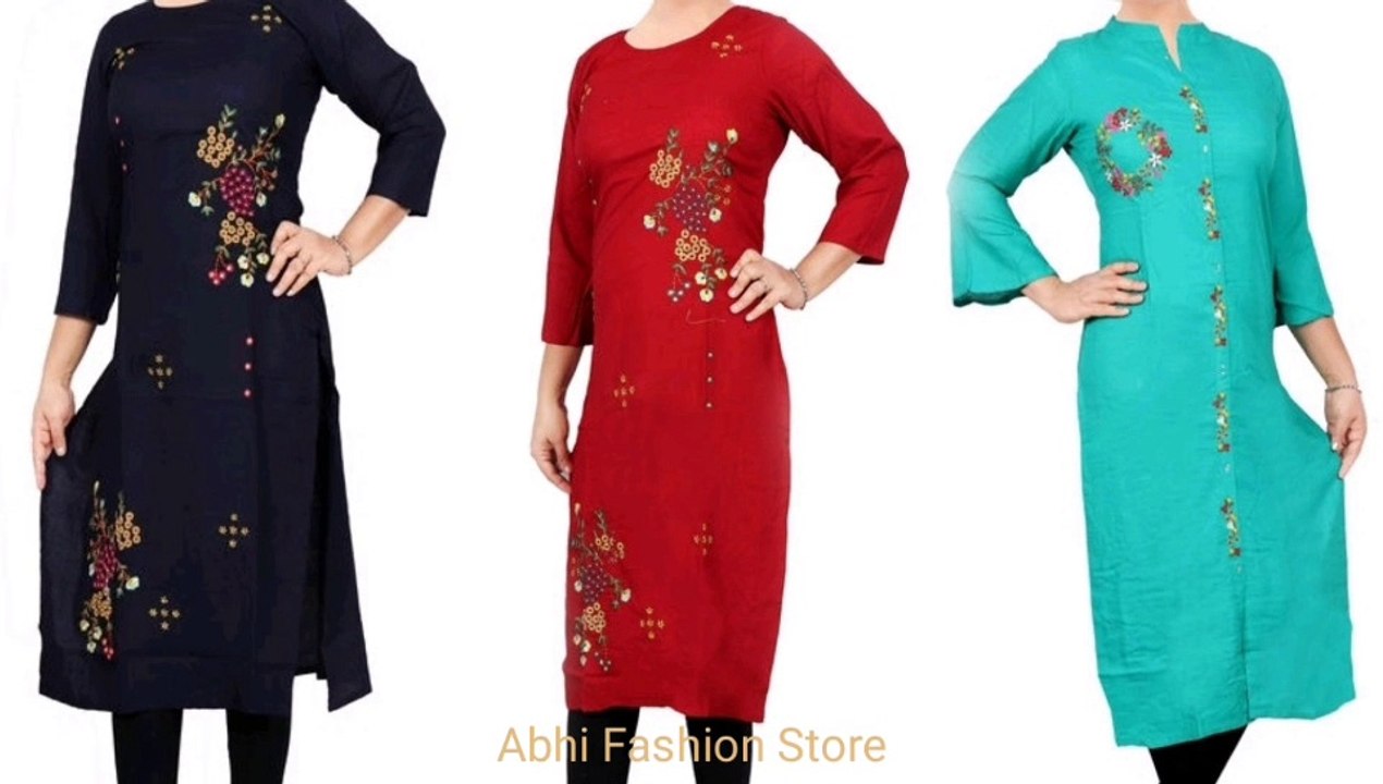 Attractive Rayon Women's Kurtis | Rayon Women's Kurtis | Women's Kurtis |