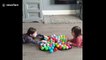 UK dad finds creative way of playing hungry hippos with kids during coronavirus lockdown