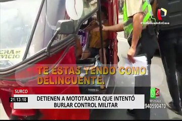 Surco: detienen a sujeto que intentó burlar control militar