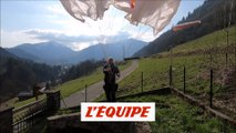 Valentin Delluc s'entraîne dans son jardin pendant le confinement - Adrénaline - Speedriding