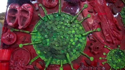 LİSELİ DİLARA, KORONAVİRÜSÜN RESMİNİ ÇİZDİ