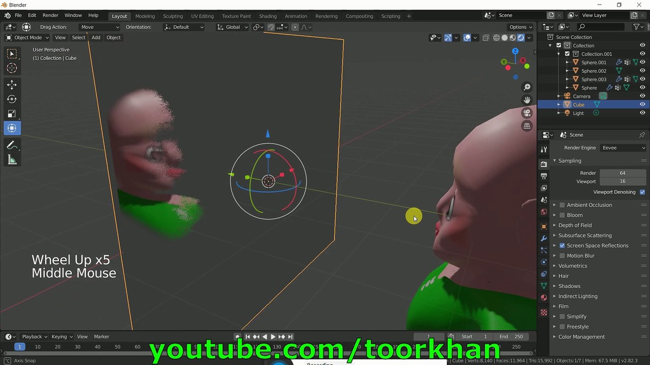 Blender Tutorial, Mirror, Eeve Mirror, How to make, Realistic Mirror, Glass Mirror, Reflection ToorKhan