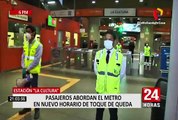 Estado de emergencia: pasajeros abordan el metro en nuevo horario de toque de queda